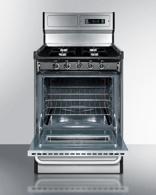 24" Wide Gas Range, Open Burners - (TNM6307BKW)