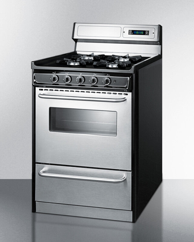 24" Wide Gas Range, Open Burners - (TNM6307BKW)