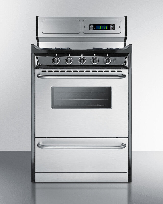 24" Wide Gas Range, Open Burners - (TNM6307BKW)