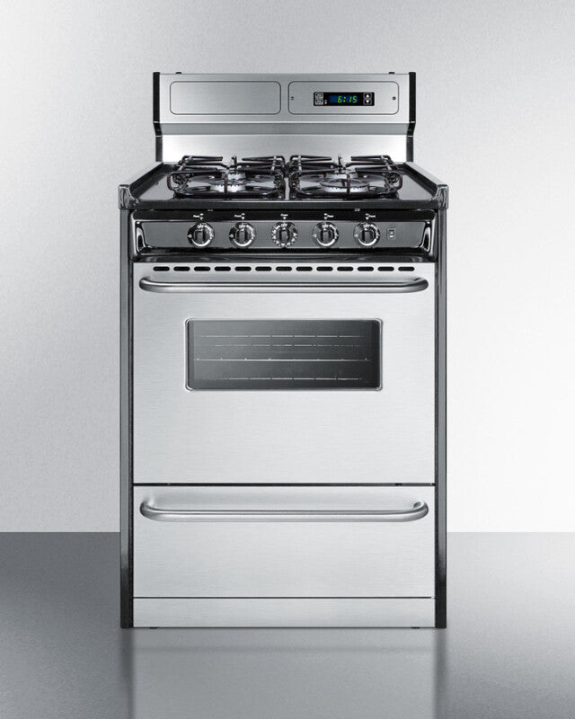24" Wide Gas Range, Sealed Burners - (TTM6307BKSW)