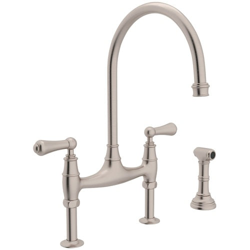 Rohl RU4719LSTN2 "Georgian Era" Two Handle Kitchen Faucet