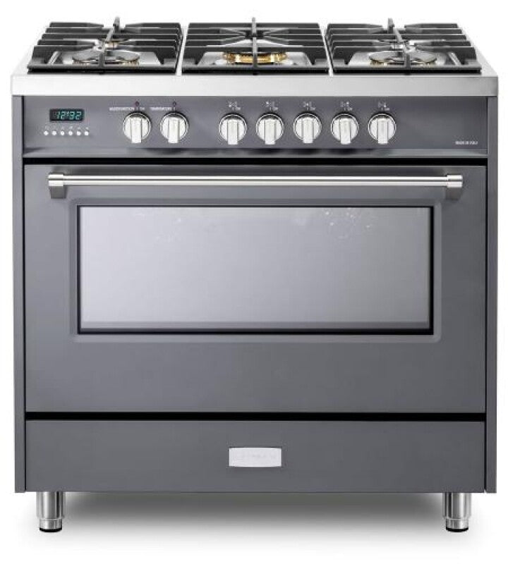Designer 36" Dual Fuel Single Oven Range - Slate Gray - (VDFSGE365SG) - VERONA