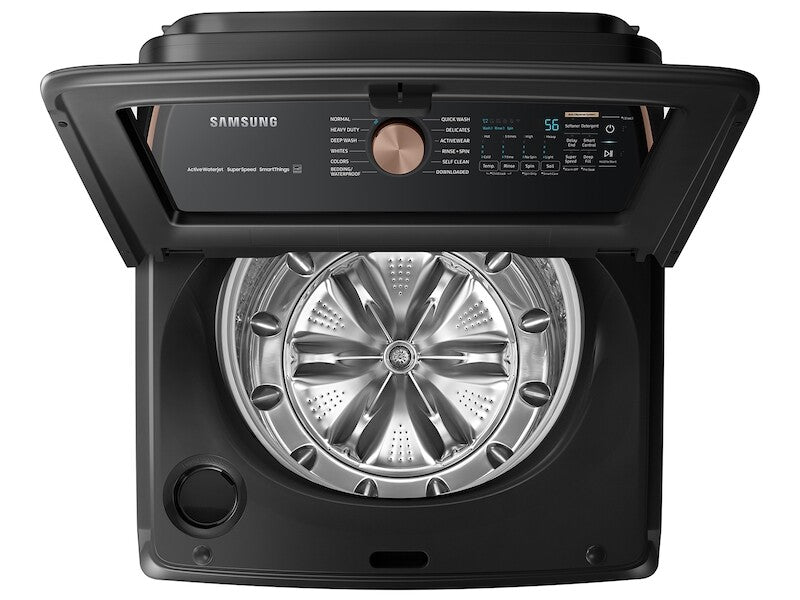 5.5 cu. ft. Extra-Large Capacity Smart Top Load Washer with Auto Dispense System in Brushed Black - (WA55A7700AVUS)