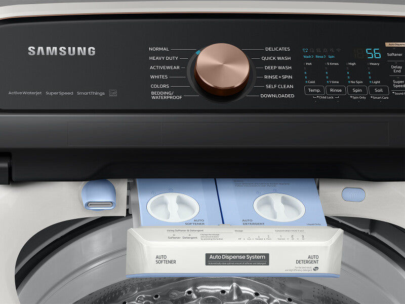 5.5 cu. ft. Extra-Large Capacity Smart Top Load Washer with Auto Dispense System in Ivory - (WA55CG7500AEUS)