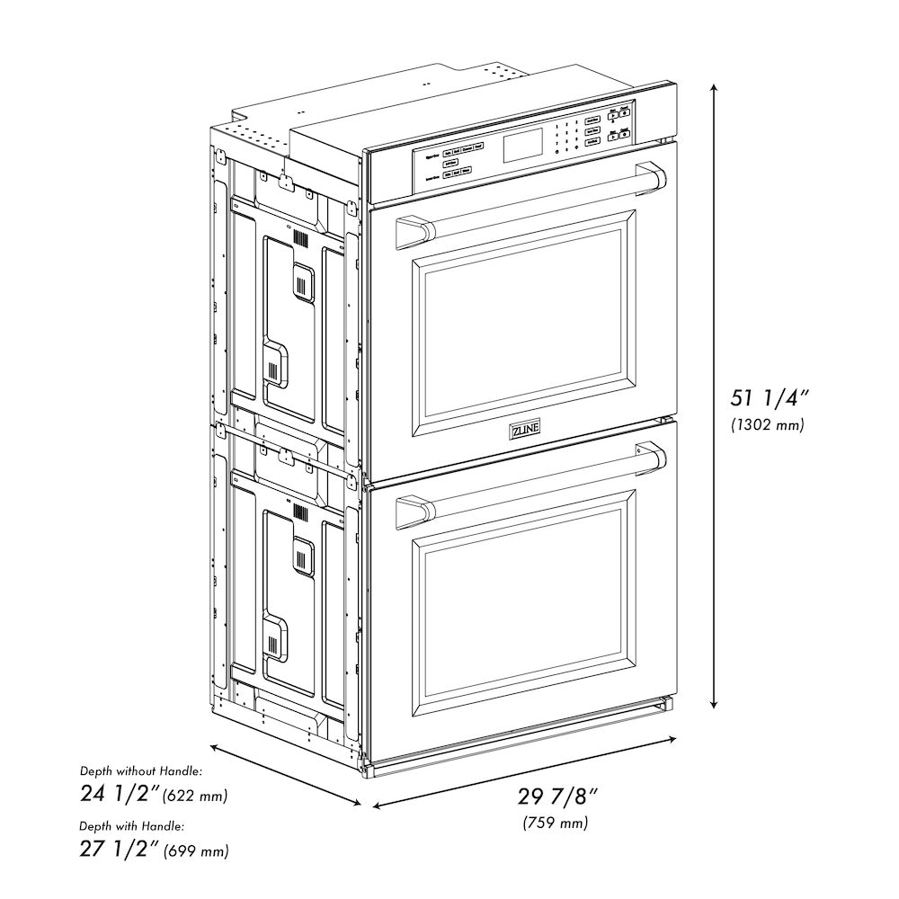 30 in. Professional True Convection Double Wall Oven - (WADSZ30G) -