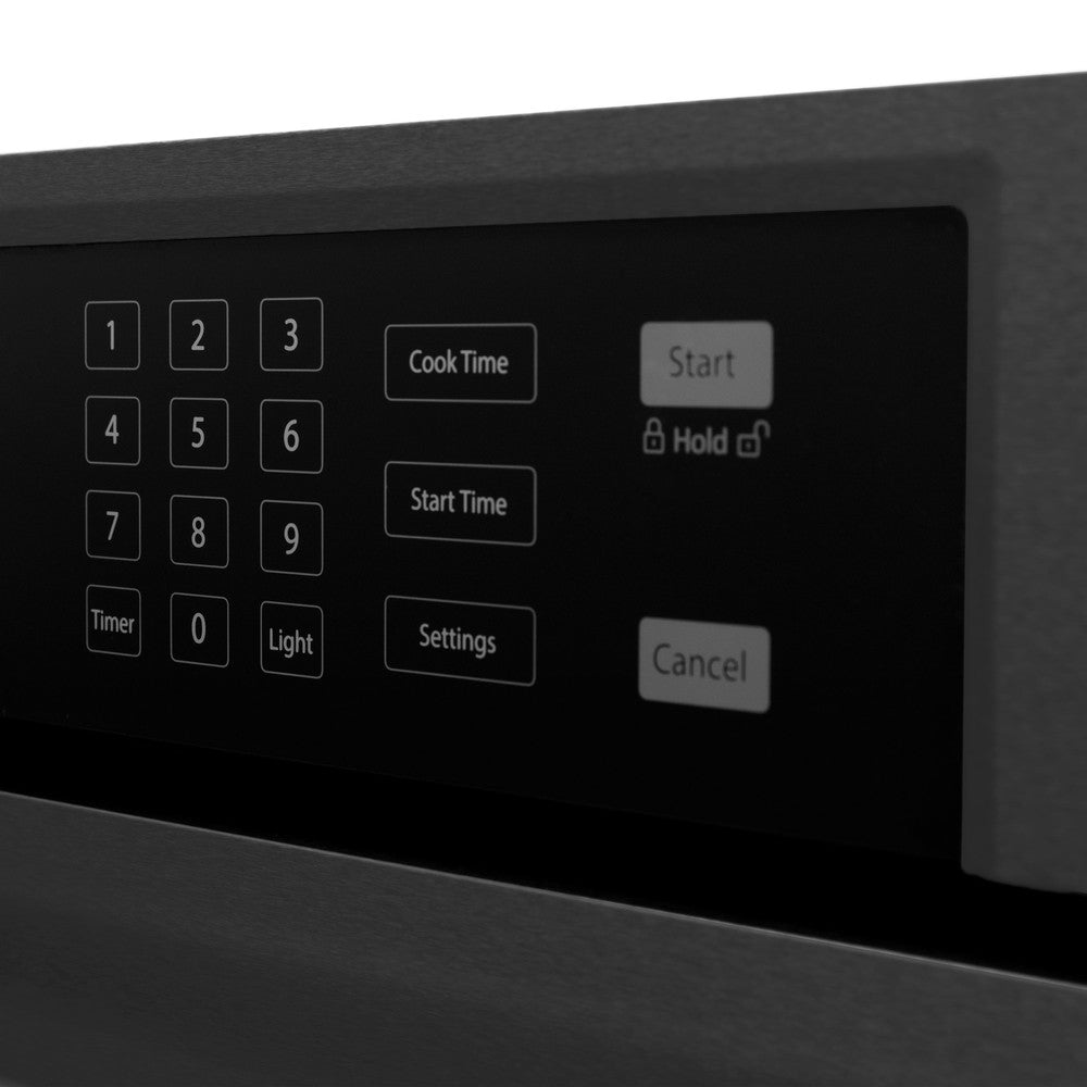 ZLINE 30 in. Professional True Convection Single Wall Oven with Air Fry and Self Clean in Black Stainless Steel (WASB-30) - (WASB30) -
