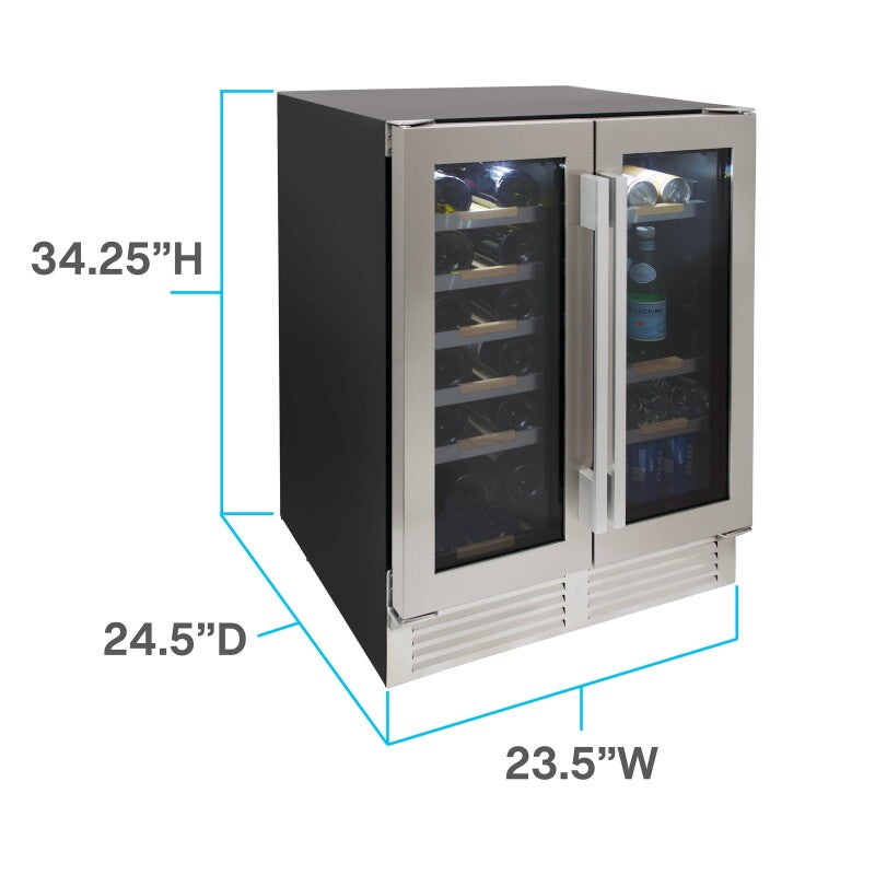 ELITE Series Side by Side Wine and Beverage Center - (WBE1956Z3S) - AVANTI