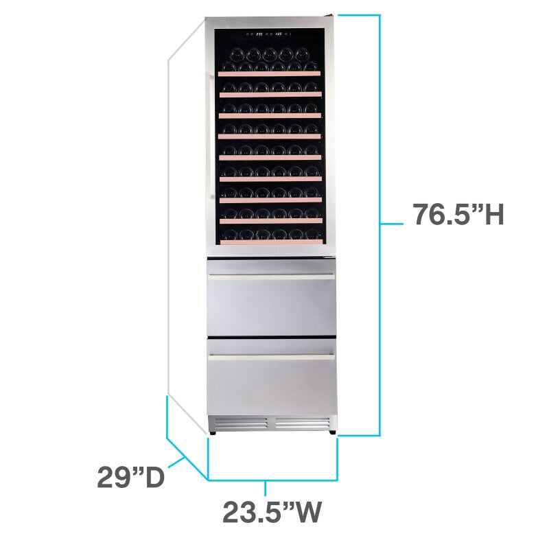 108 Bottle ELITE Series Wine Cooler - (WCDD108E3S) - AVANTI