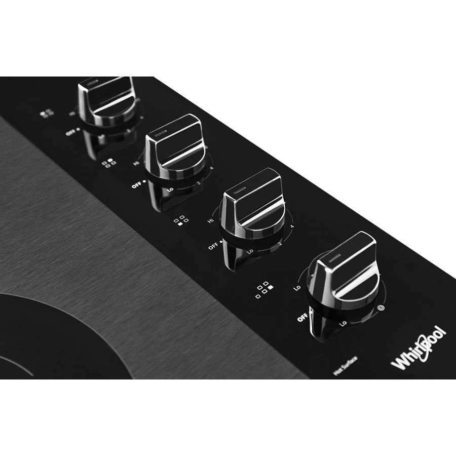 30-inch Electric Ceramic Glass Cooktop with Dual Radiant Element - (WCE55US0HB) - WHIRLPOOL