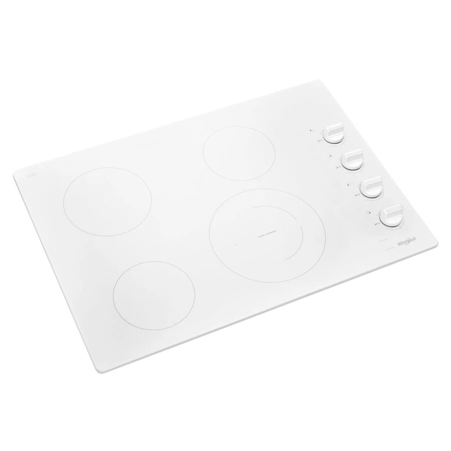 30-inch Electric Ceramic Glass Cooktop with Dual Radiant Element - (WCE55US0HW)