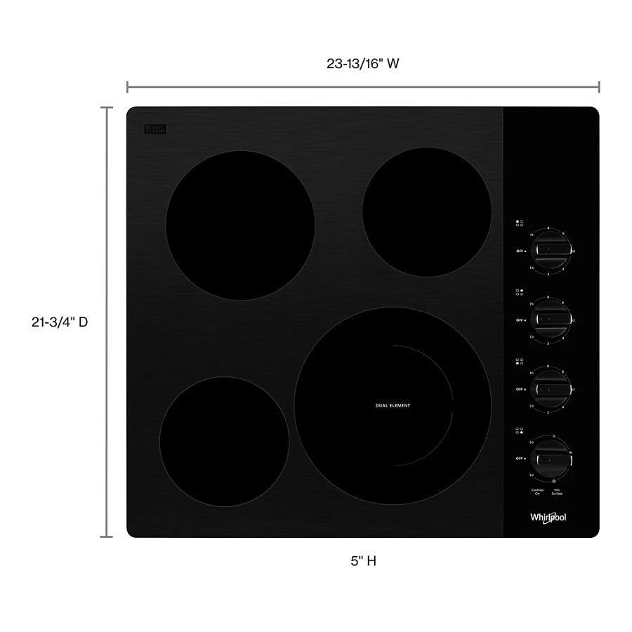 24-inch Compact Electric Ceramic Glass Cooktop - (WCE55US4HB)
