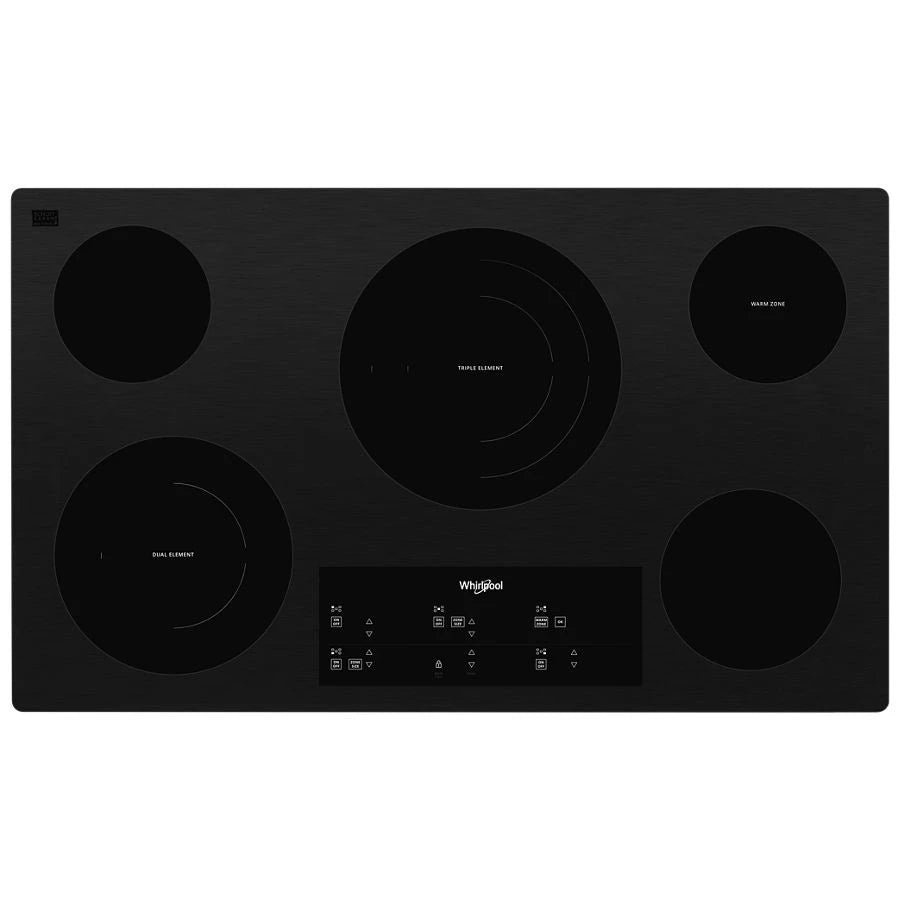 36-inch Electric Ceramic Glass Cooktop with Triple Radiant Element - (WCE97US6KB)