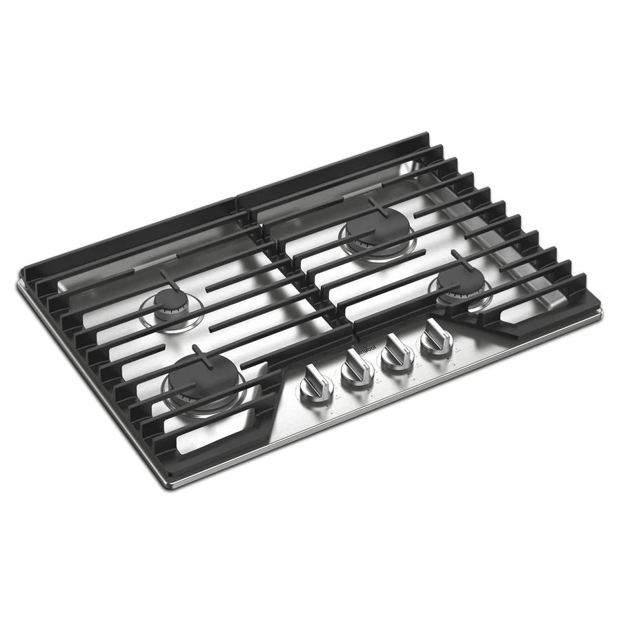 30-inch Gas Cooktop with EZ-2-Lift??? Hinged Cast-Iron Grates - (WCGK5030PS)