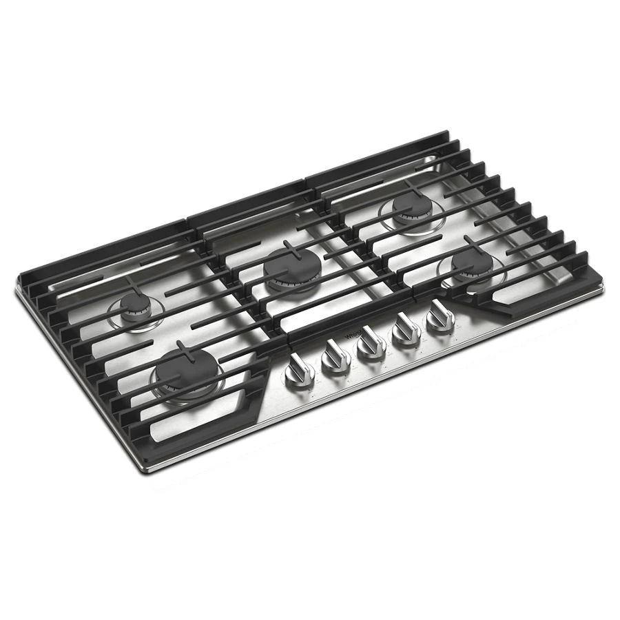 36-inch Gas Cooktop with EZ-2-Lift??? Hinged Cast-Iron Grates - (WCGK5036PS)