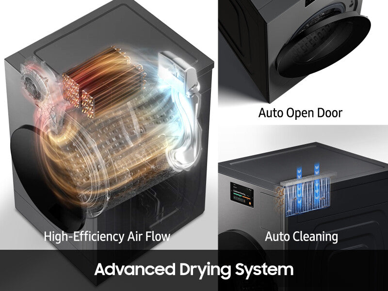 Bespoke AI Laundry Combo™ All-in-One 5.3 cu. ft. Ultra Capacity Washer and Ventless Heat Pump Dryer in Dark Steel - (WD53DBA900HZA1)