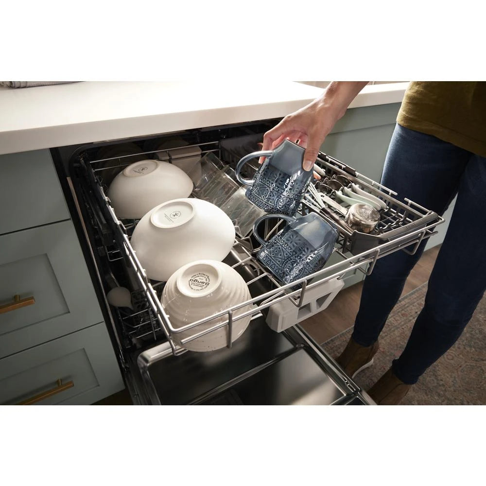 Eco Series Quiet Dishwasher with a washing 3rd Rack & Water Repellent Silverware Basket - (WDPS7024RV)