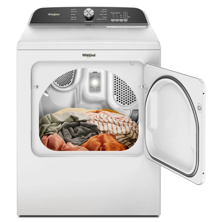 7.0 Cu. Ft. Whirlpool?? Top Load Electric Dryer with Moisture Sensor - (WED6150PW) - WHIRLPOOL