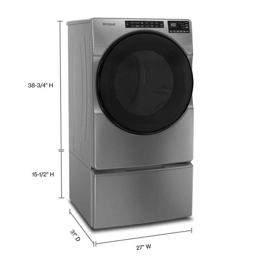 7.4 Cu. Ft. Electric Wrinkle Shield Dryer with Steam - (WED6605MC) - WHIRLPOOL