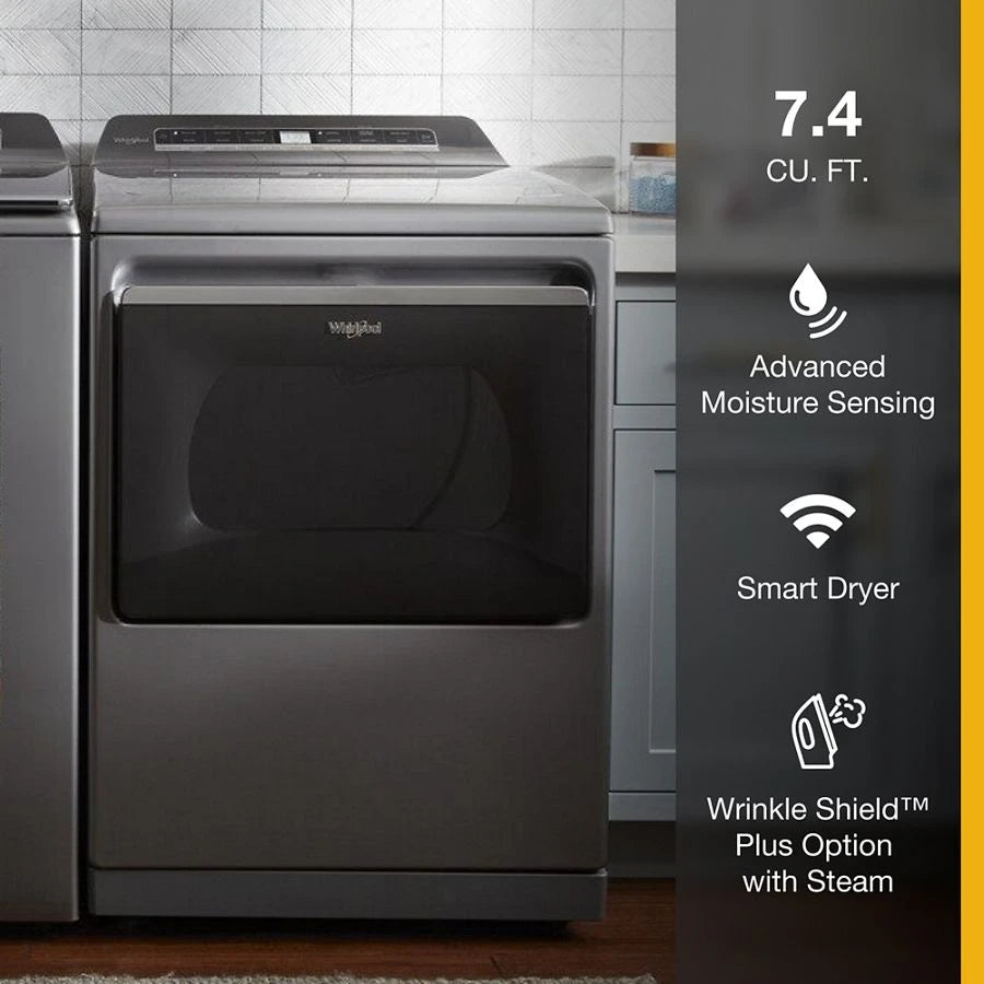 7.4 cu. ft. Top Load Electric Dryer with Advanced Moisture Sensing - (WED8127LC) - WHIRLPOOL