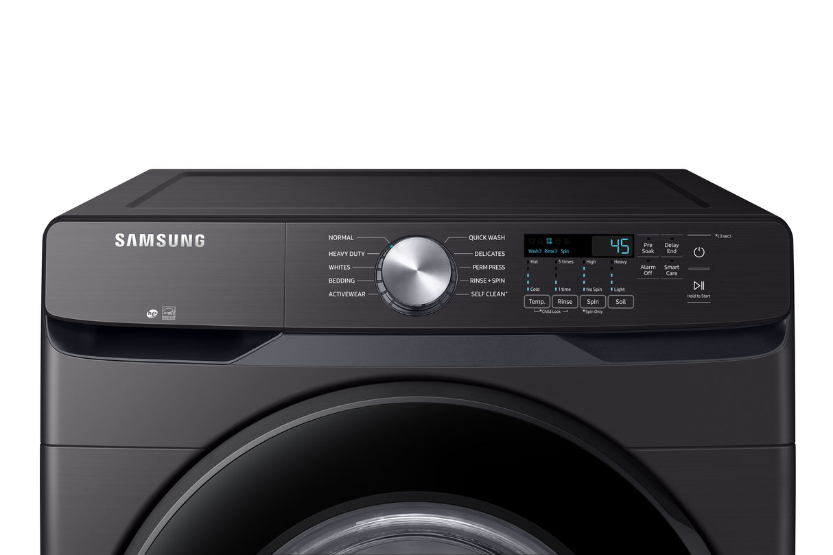 4.5 cu. ft. Front Load Washer with Vibration Reduction Technology+ in Brushed Black - (WF45T6000AV)