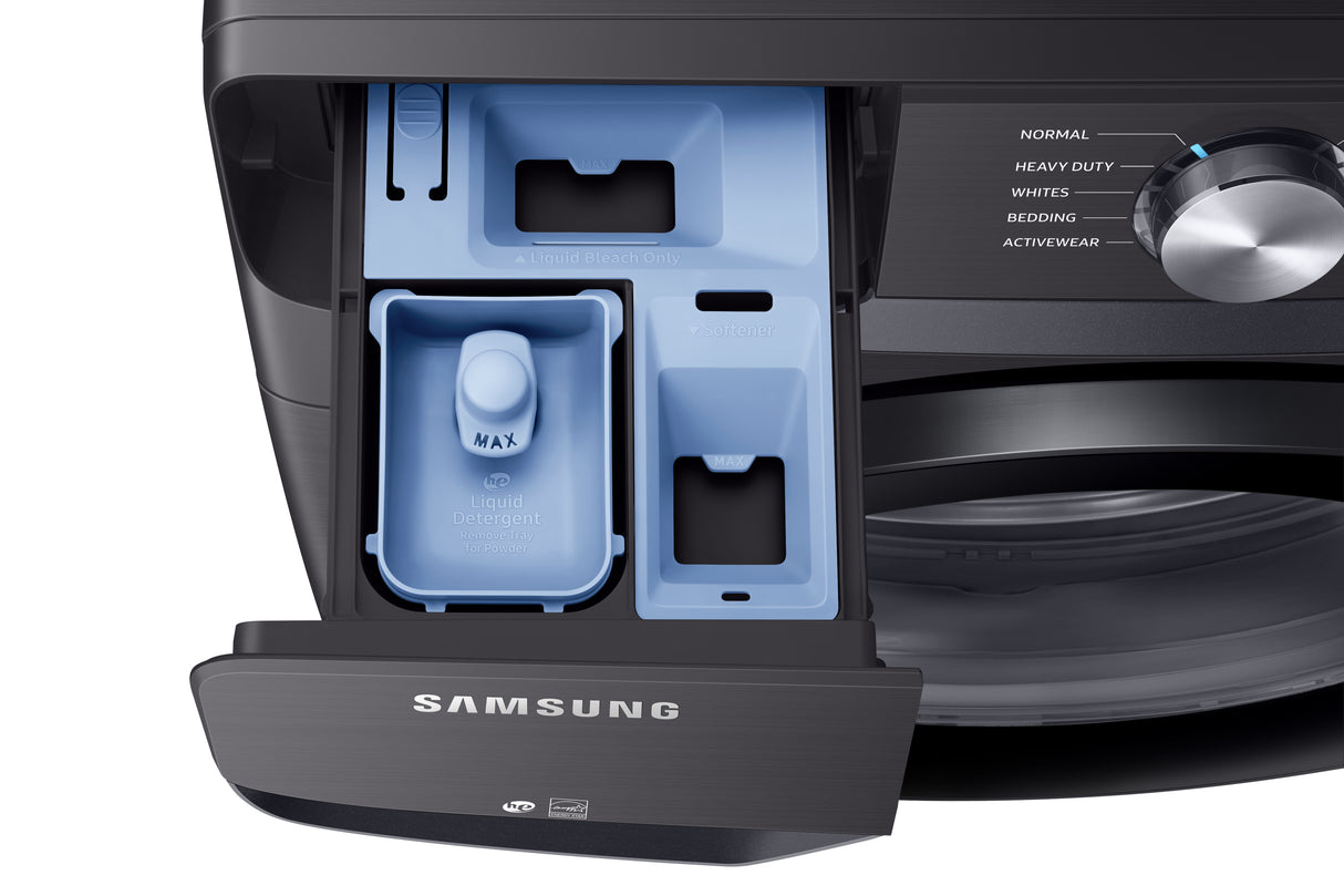 4.5 cu. ft. Front Load Washer with Vibration Reduction Technology+ in Brushed Black - (WF45T6000AV)