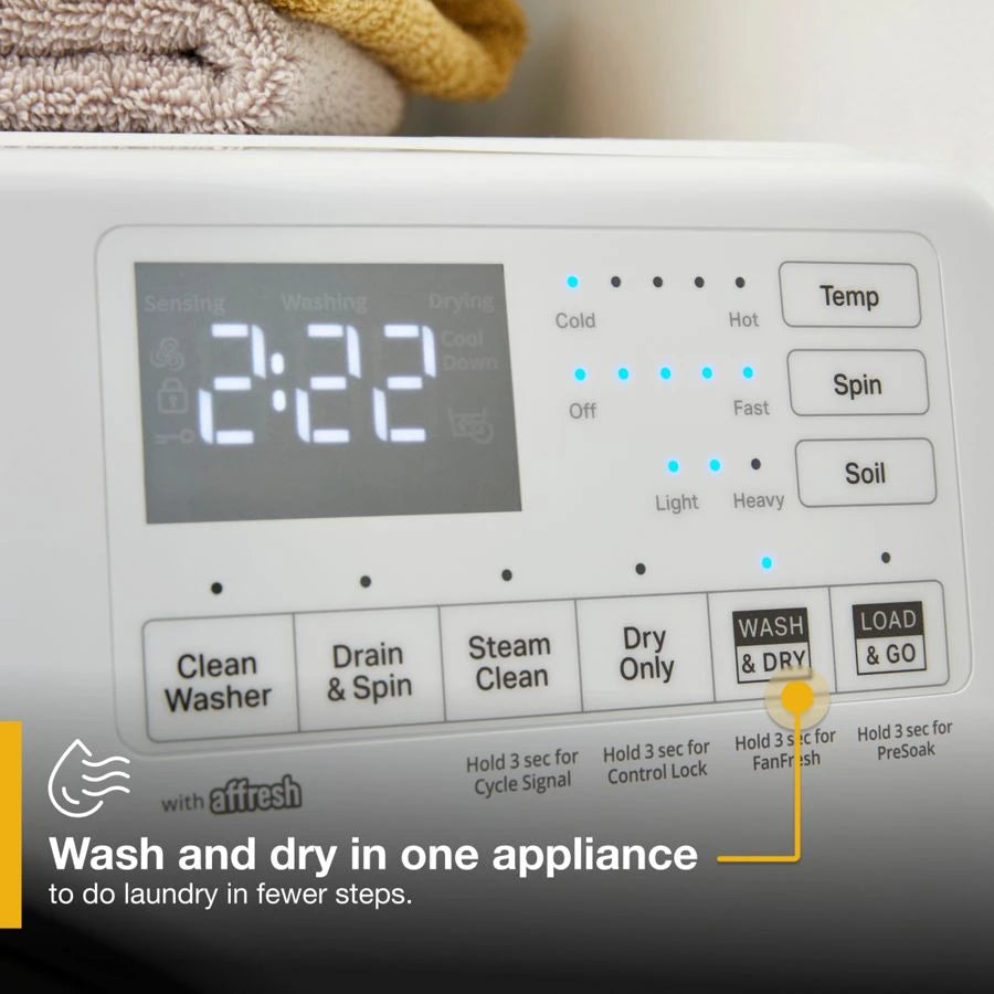 4.5 Cu. Ft. Ventless All In One Washer Dryer - (WFC682CLW) - WHIRLPOOL