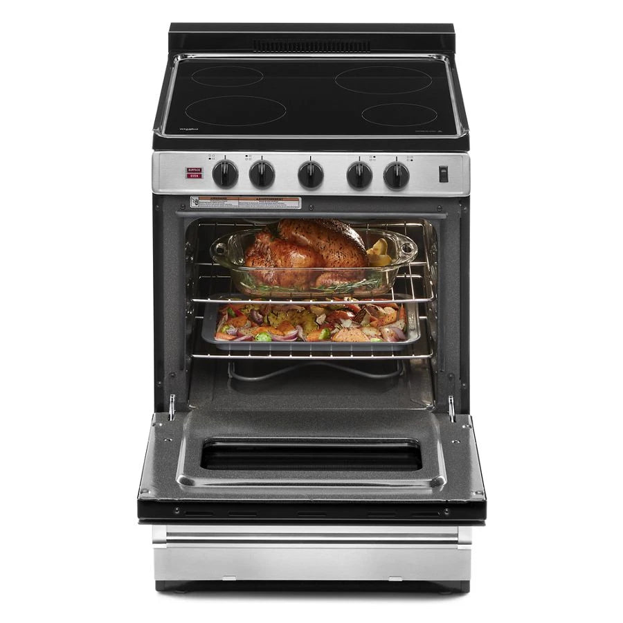 24-inch Freestanding Electric Range with Upswept SpillGuard??? Cooktop - (WFE500M4HS)