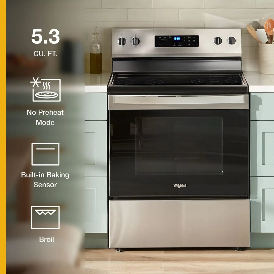 30-inch Electric Range with Steam Clean - (WFES3530RS)