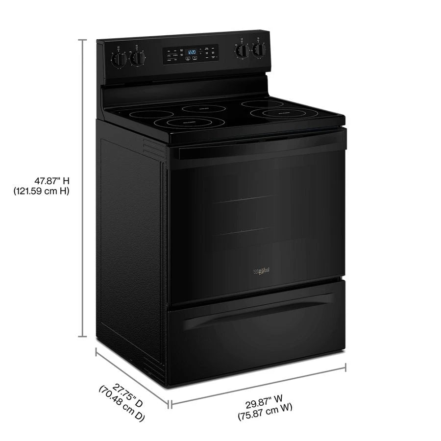 30-inch Electric Range with Air Cooking Technology and Steam Clean - (WFES4530SB)