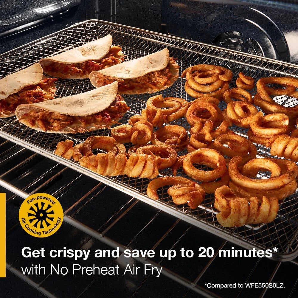 30-inch Electric Range with Air Cooking Technology and Steam Clean - (WFES4530SS)