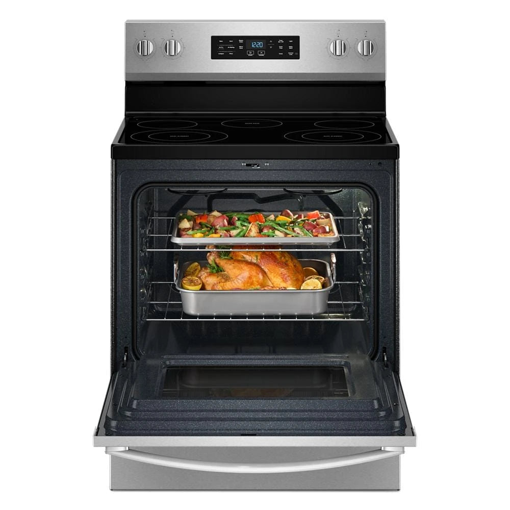 30-inch Electric Range with Air Cooking Technology and Steam Clean - (WFES4530SS)