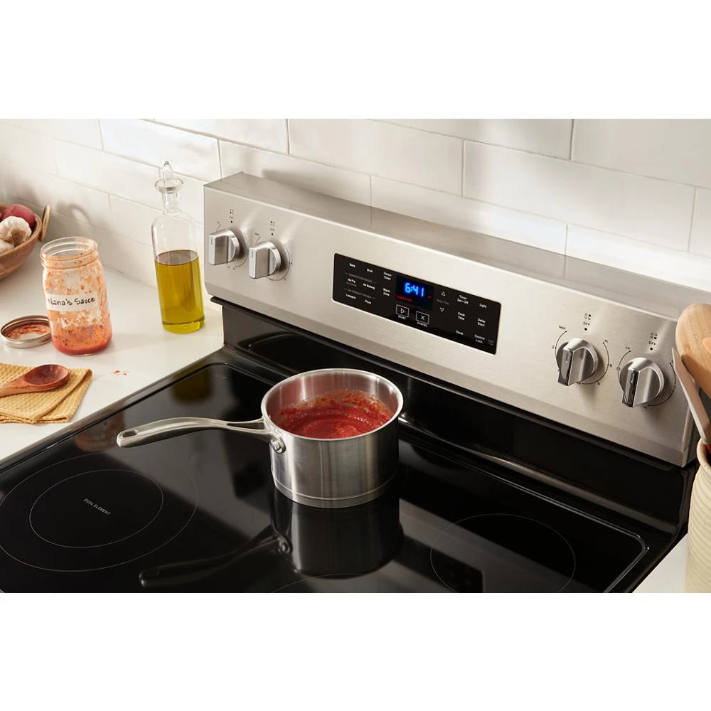 30-inch Electric Range with Air Cooking Technology and Steam Clean - (WFES4530SS)