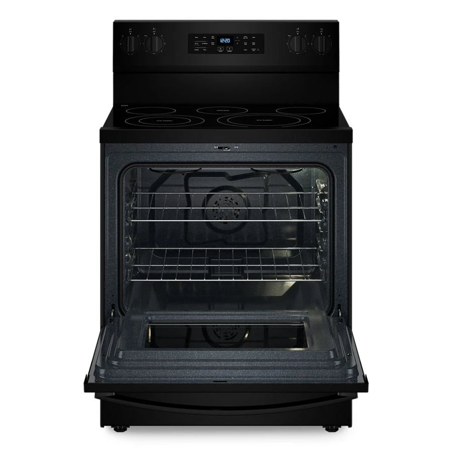 30-inch Energy Star Electric Range with Air Cooking Technology, No Preheat Air Fry and Air Baking and Self Clean - (WFES5030RB)