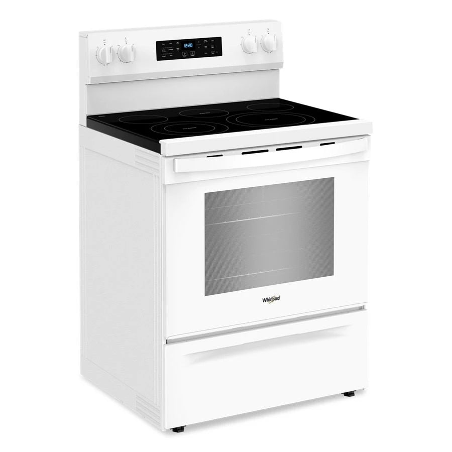30-inch Energy Star Electric Range with Air Cooking Technology, No Preheat Air Fry and Air Baking and Self Clean - (WFES5030RW)