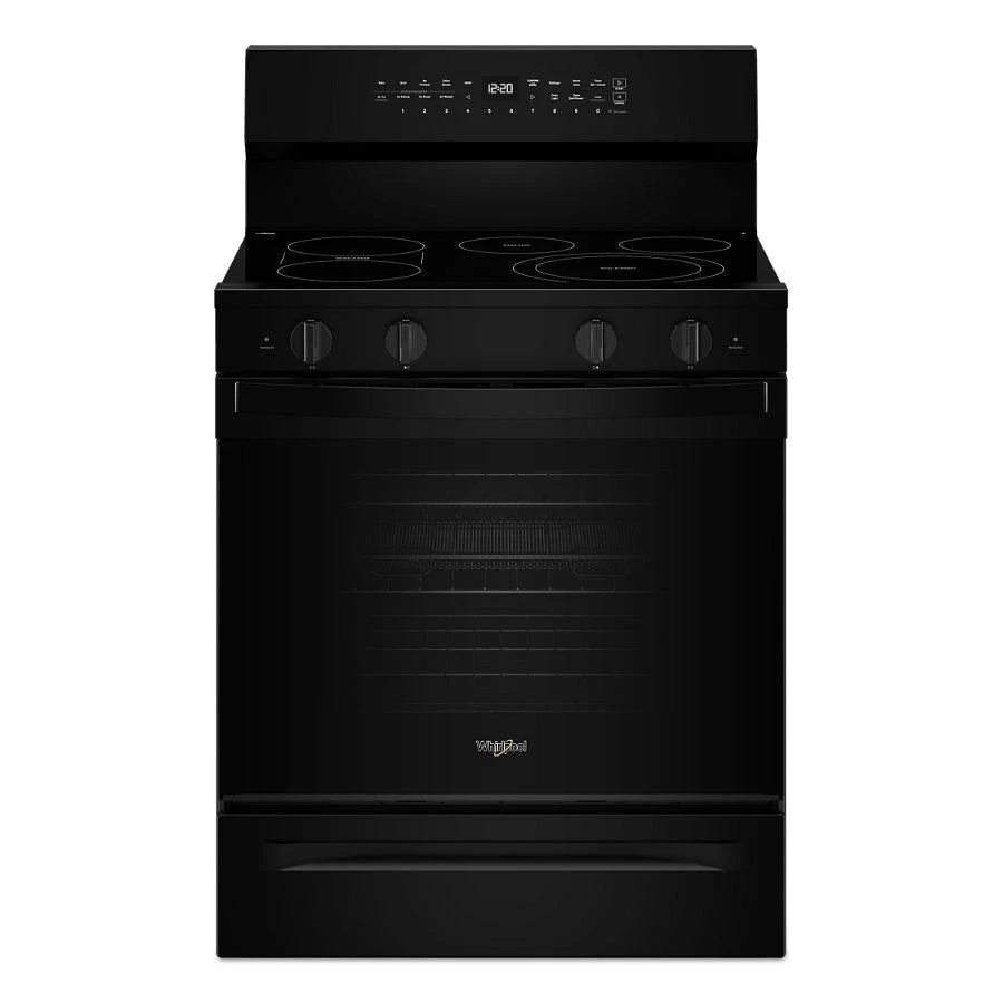 30-inch Electric Smart Range with Air Cooking Technology, No Preheat Air Fry, High Speed Preheat Oven, WipeClean™ Coating, and Steam/Self Clean - (WFES7530RB)
