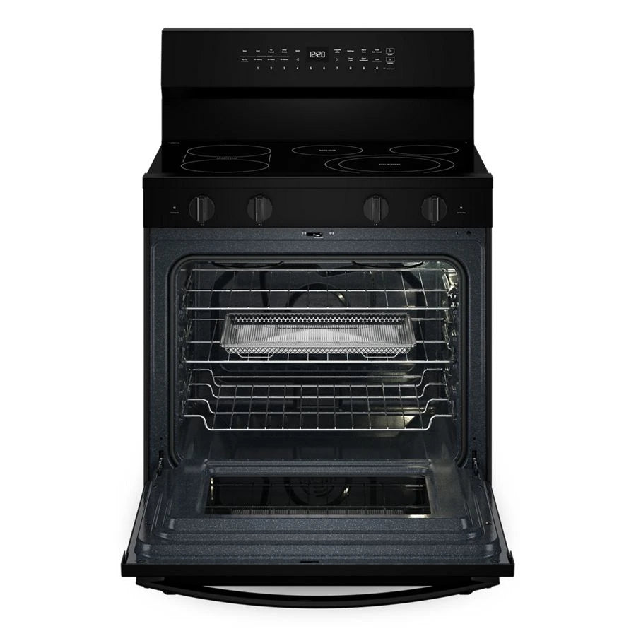 30-inch Electric Smart Range with Air Cooking Technology, No Preheat Air Fry, High Speed Preheat Oven, WipeClean™ Coating, and Steam/Self Clean - (WFES7530RB)