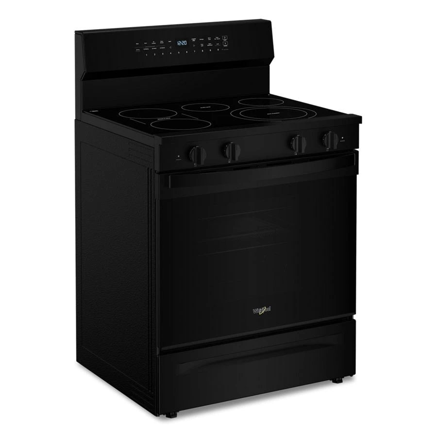30-inch Electric Smart Range with Air Cooking Technology, No Preheat Air Fry, High Speed Preheat Oven, WipeClean™ Coating, and Steam/Self Clean - (WFES7530RB)
