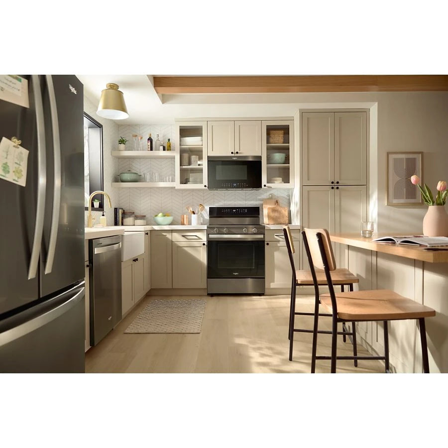 30-inch Electric Smart Range with Air Cooking Technology, No Preheat Air Fry, High Speed Preheat Oven, WipeClean™ Coating, and Steam/Self Clean - (WFES7530RV)