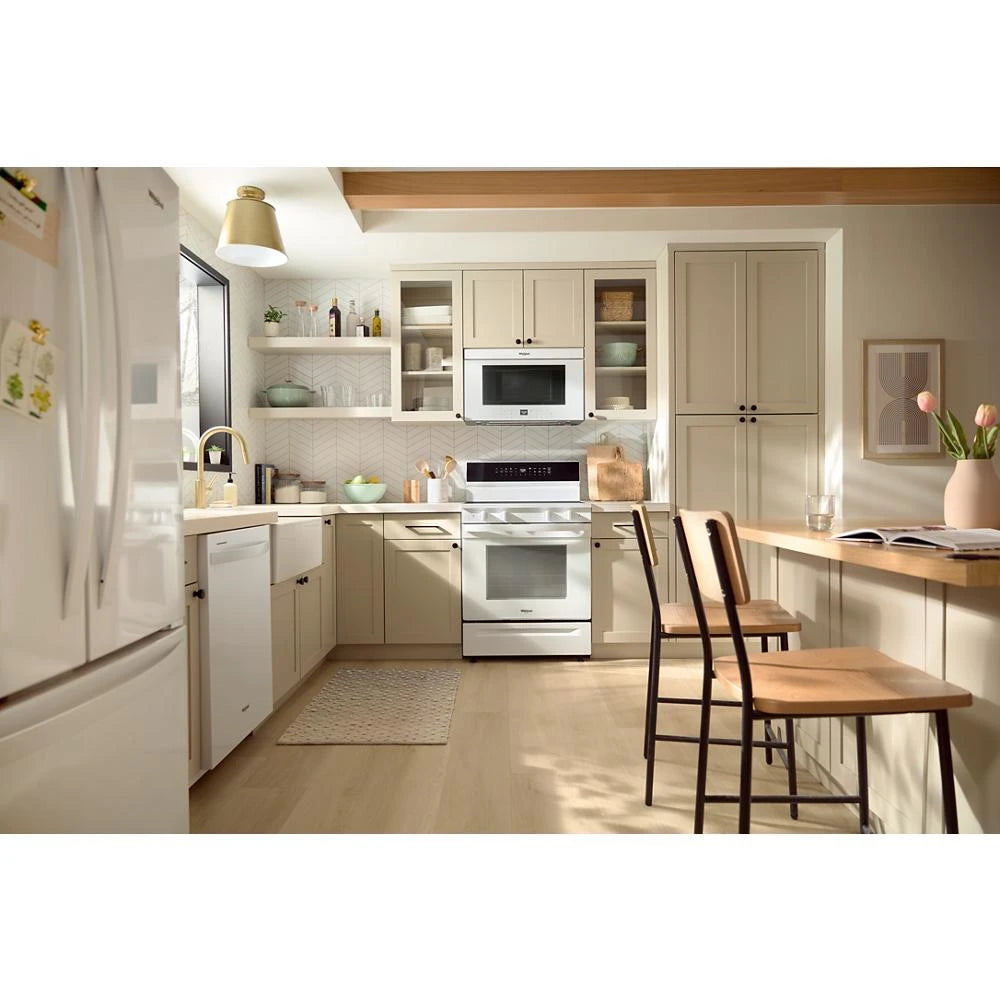 30-inch Electric Smart Range with Air Cooking Technology, No Preheat Air Fry, High Speed Preheat Oven, WipeClean™ Coating, and Steam/Self Clean - (WFES7530RW)