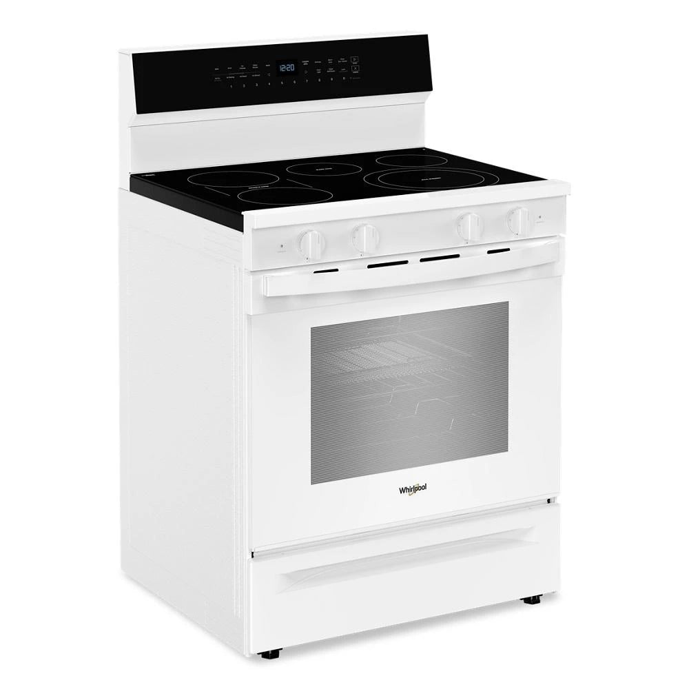 30-inch Electric Smart Range with Air Cooking Technology, No Preheat Air Fry, High Speed Preheat Oven, WipeClean™ Coating, and Steam/Self Clean - (WFES7530RW)