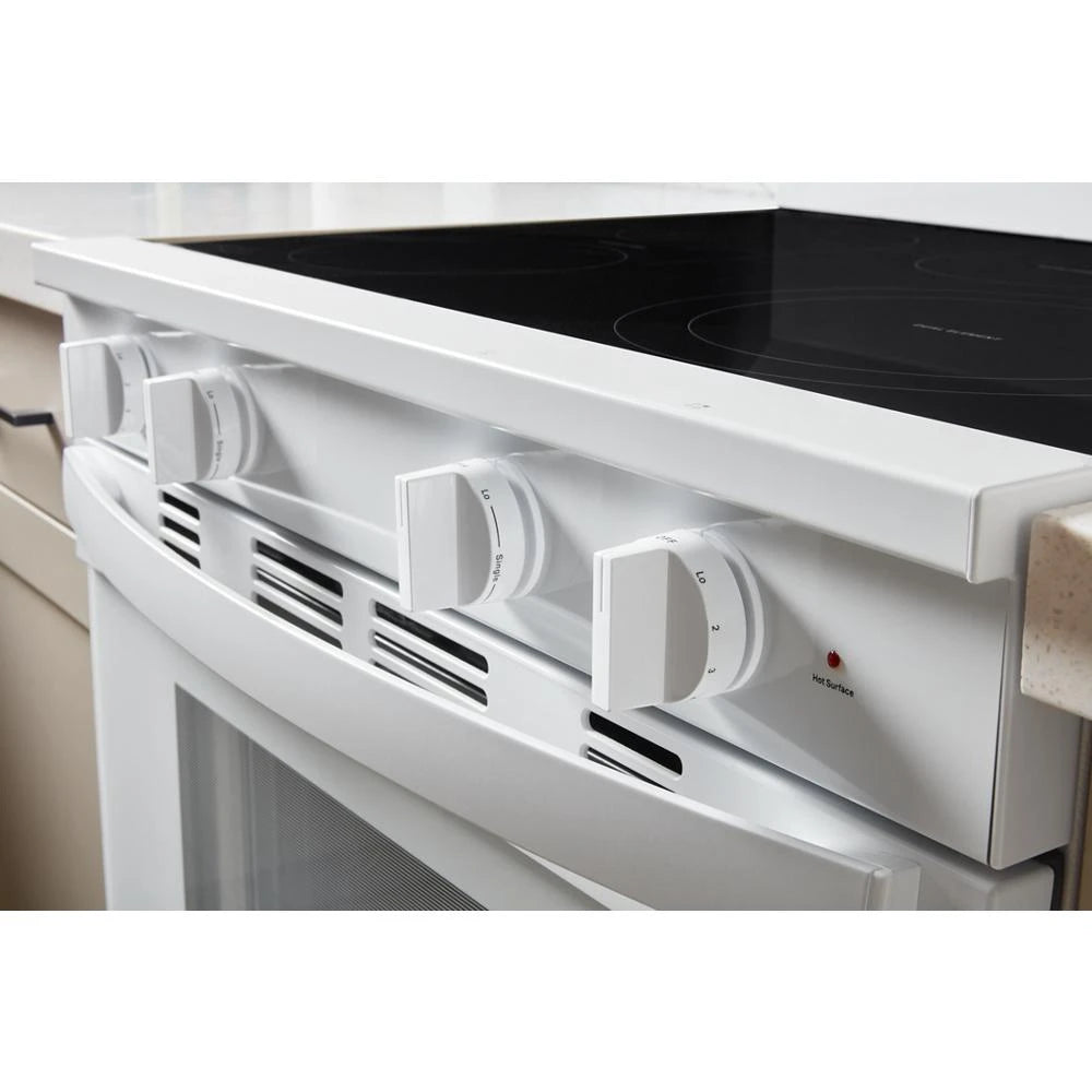 30-inch Electric Smart Range with Air Cooking Technology, No Preheat Air Fry, High Speed Preheat Oven, WipeClean™ Coating, and Steam/Self Clean - (WFES7530RW)
