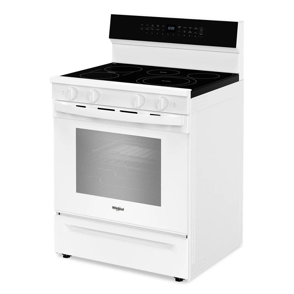 30-inch Electric Smart Range with Air Cooking Technology, No Preheat Air Fry, High Speed Preheat Oven, WipeClean™ Coating, and Steam/Self Clean - (WFES7530RW)