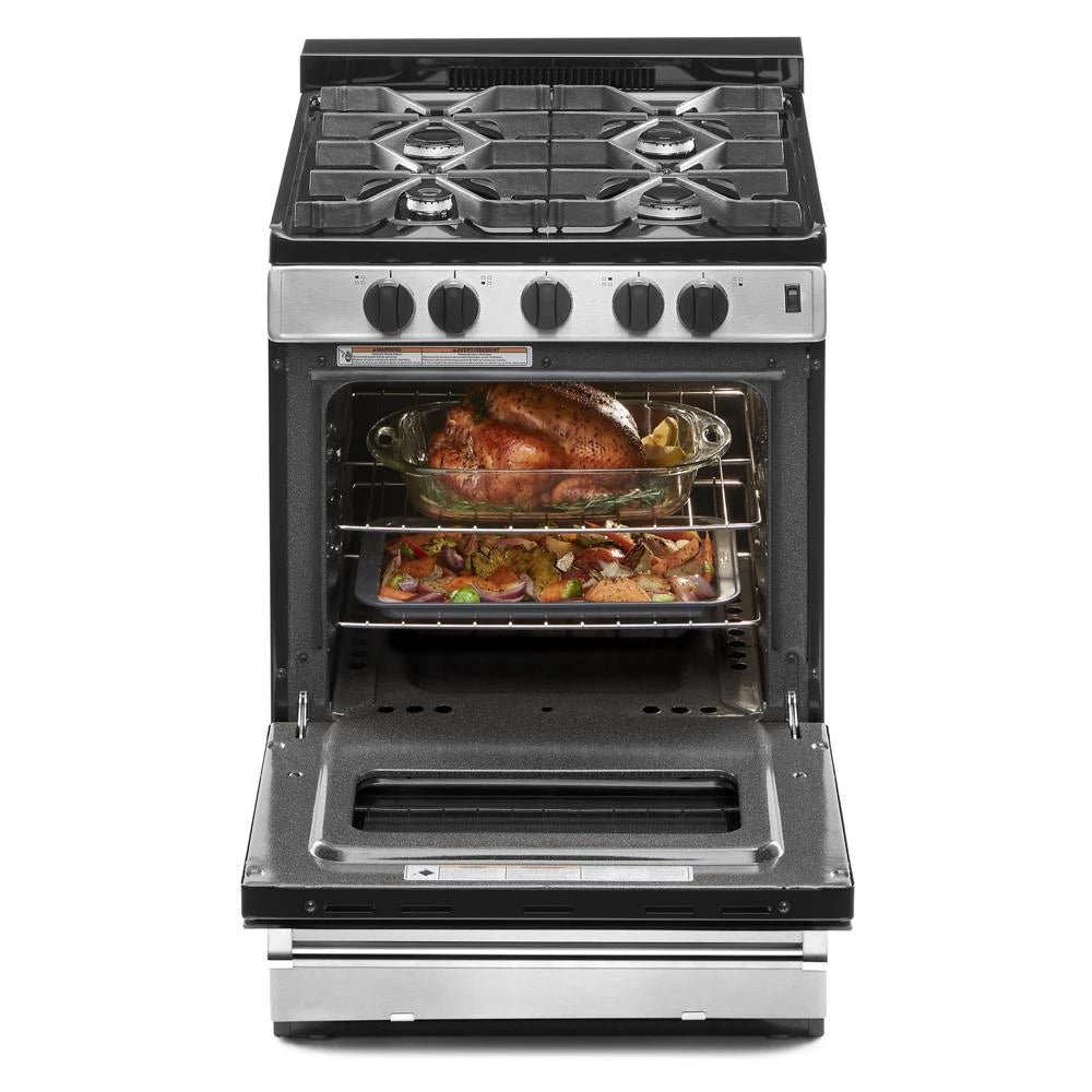 24-inch Freestanding Gas Range with Sealed Burners - (WFG500M4HS)