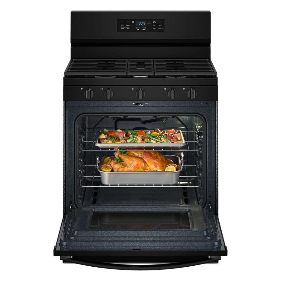 30-inch Gas Range with Air Cooking Technology and Steam Clean - (WFGS4530SB)