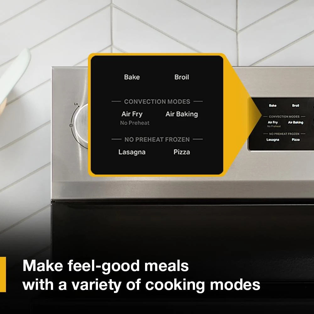 30-inch Gas Range with Air Cooking Technology and Steam Clean - (WFGS4530SS)