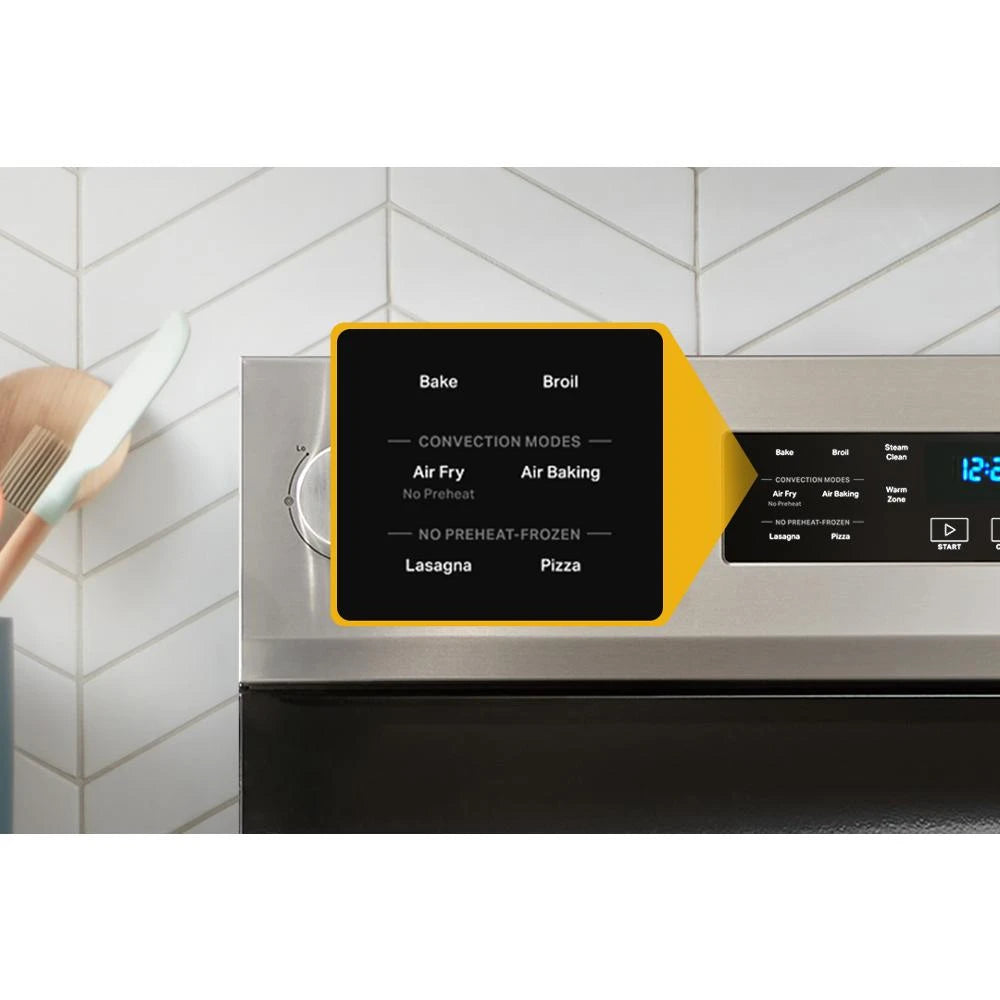 30-inch Gas Range with Air Cooking Technology and Steam Clean - (WFGS4530SS)