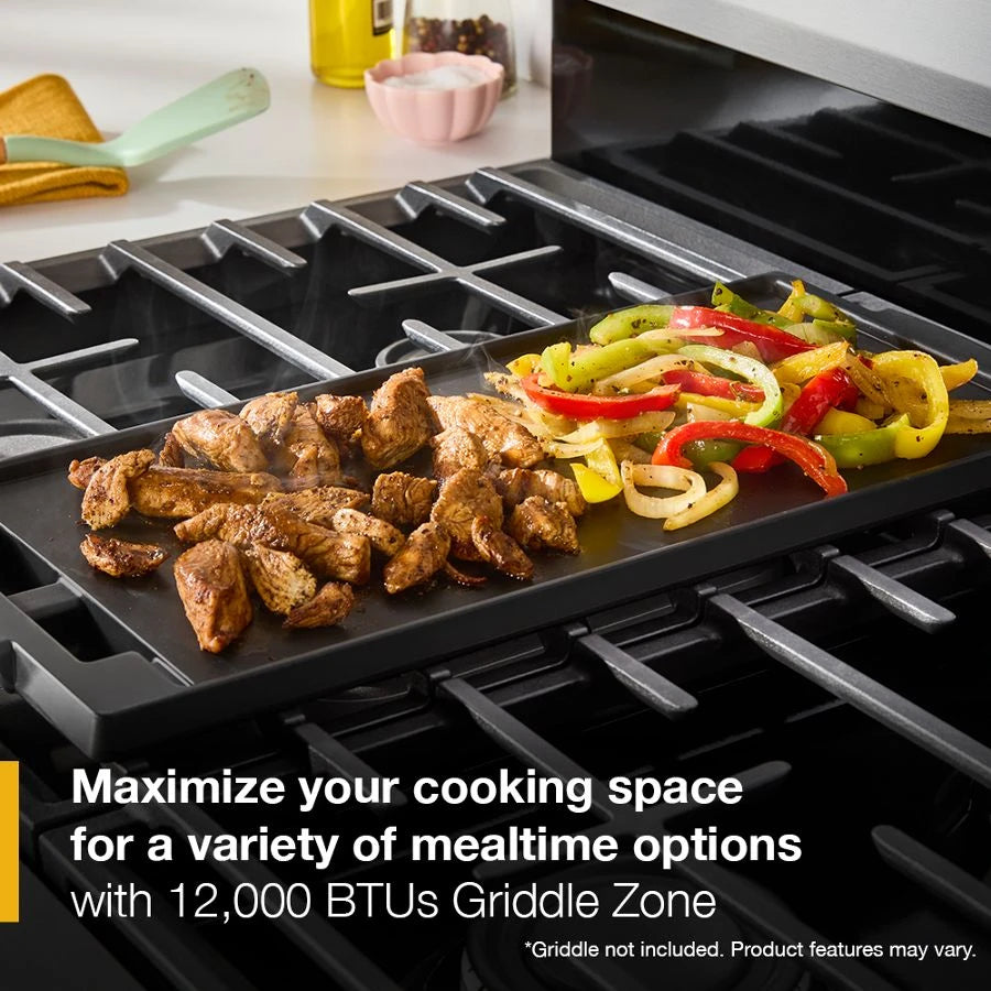 30-inch Gas Range with Air Cooking Technology, No Preheat Air Fry and Air Baking and Self Clean - (WFGS5030RB)