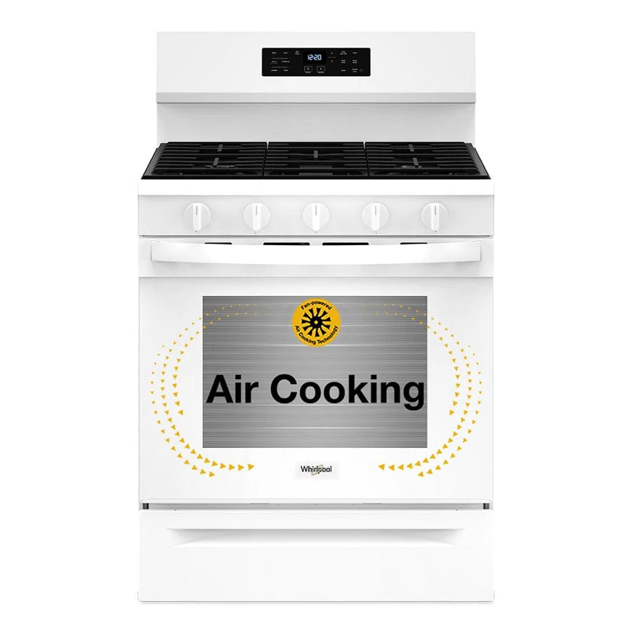30-inch Gas Range with Air Cooking Technology, No Preheat Air Fry and Air Baking and Self Clean - (WFGS5030RW)