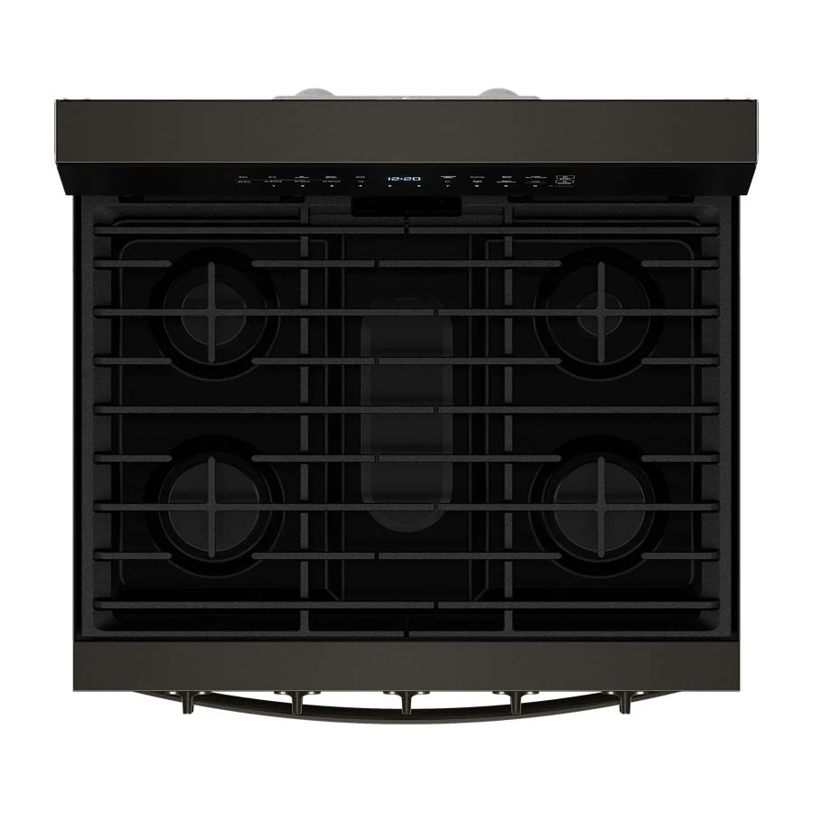 30-inch Smart Gas Range with Air Cooking Technology, No Preheat Air Fry, Steam/Self Clean and High Speed Preheat - (WFGS7530RV)