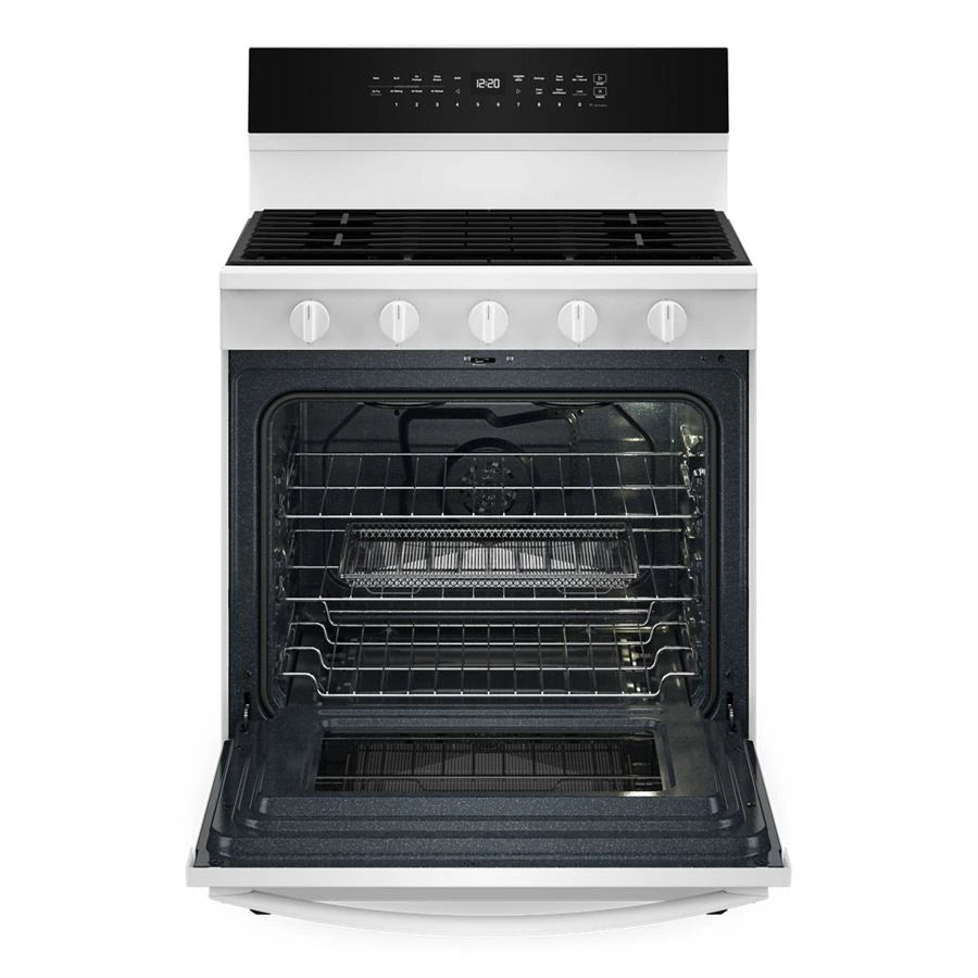 30-inch Smart Gas Range with Air Cooking Technology, No Preheat Air Fry, Steam/Self Clean and High Speed Preheat - (WFGS7530RW)
